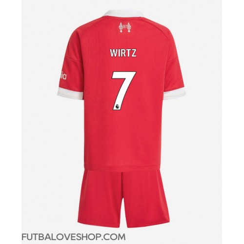 Dres Liverpool Florian Wirtz #7 Domáci pre deti 2025-26 Krátky Rukáv (+ trenírky)
